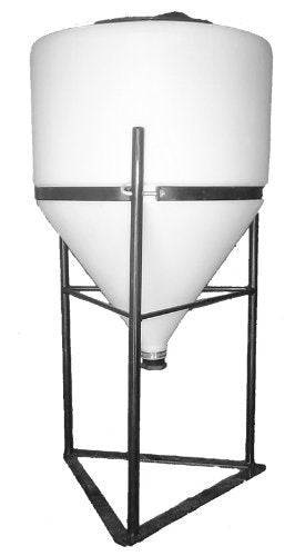 15 Gallon Full Drain Cone Bottom Inductor Tank with Steel Stand