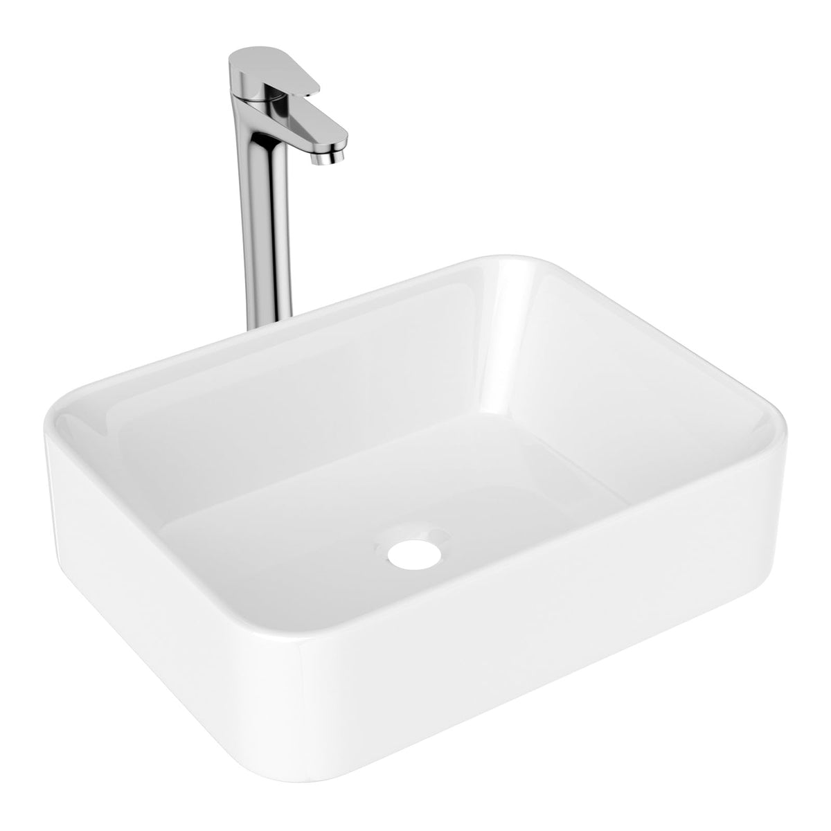Lordear Wall Mounted Vessel Sink 16x11 Inch, U-Shape White Porcelain Bathroom Sink with Black Faucet and Support Pedestal Legs, Wall Hung Vanity Sink with Towel Rack for Small Bathrooms