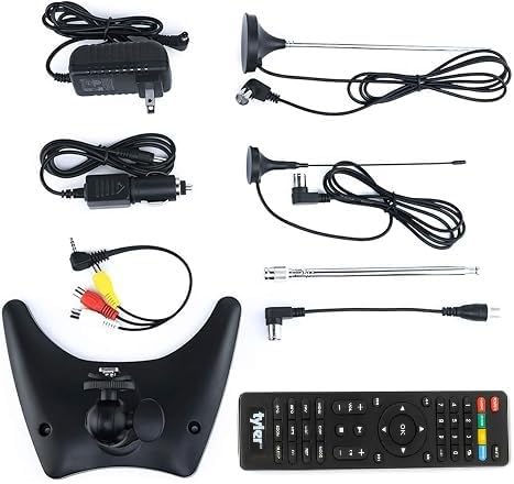 Tyler TTV706 10â Portable Widescreen 1080P LCD TV with Detachable Antennas, HDMI, USB, RCA, FM Radio, Built in Digital Tuner, AV Inputs, AC/DC, (3) Antennas, and Remote Control