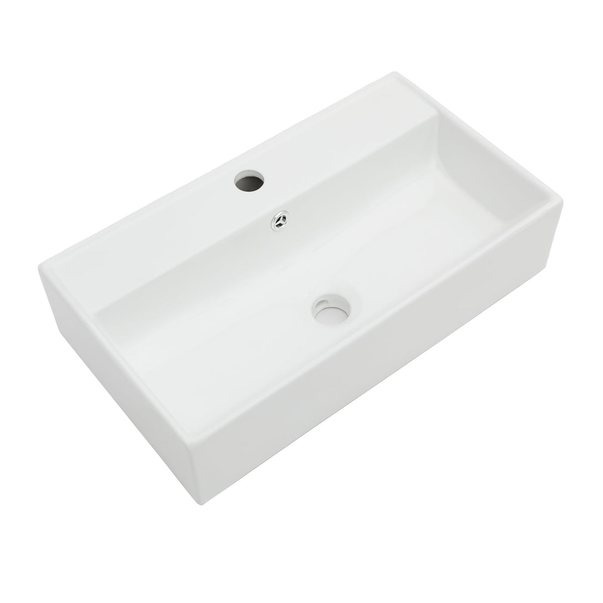Lordear Wall Mounted Vessel Sink 16x11 Inch, U-Shape White Porcelain Bathroom Sink with Black Faucet and Support Pedestal Legs, Wall Hung Vanity Sink with Towel Rack for Small Bathrooms