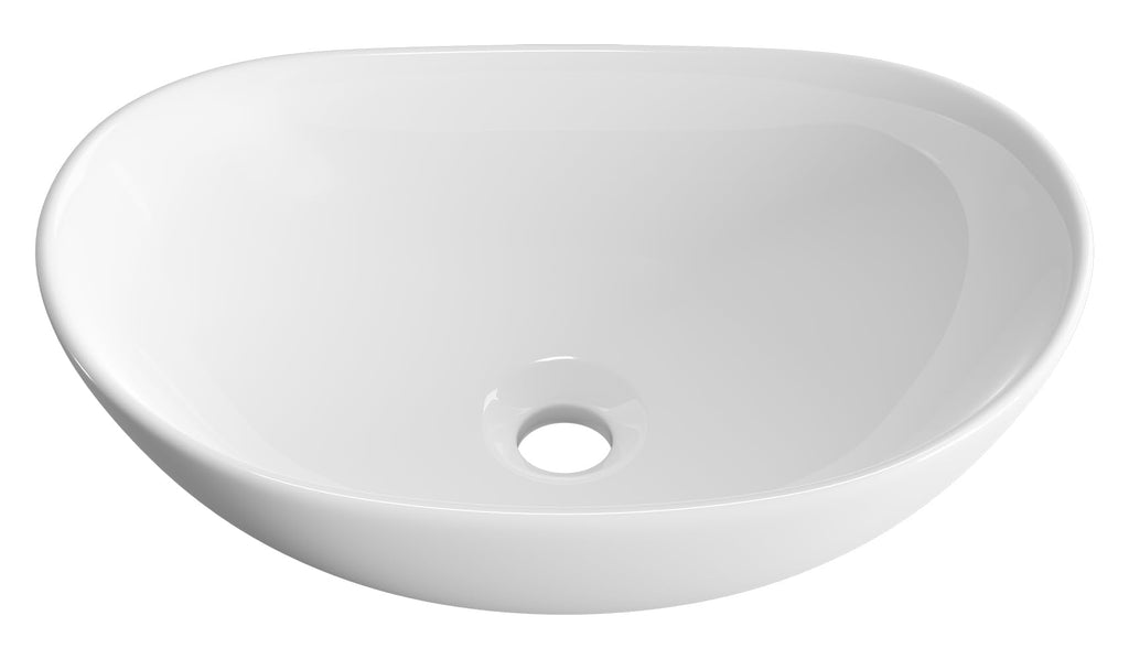 Large Bathroom Vessel Sinks: 24â³x14â³ Oval Bathroom Sink Bowl, Countertop Bathroom Sinks Ceramic Bathroom Vanity Sink Modern Vessel Sinks for Bathrooms