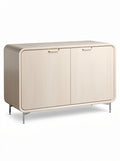 Moderne kast met ribbelstructuur en metallic poten