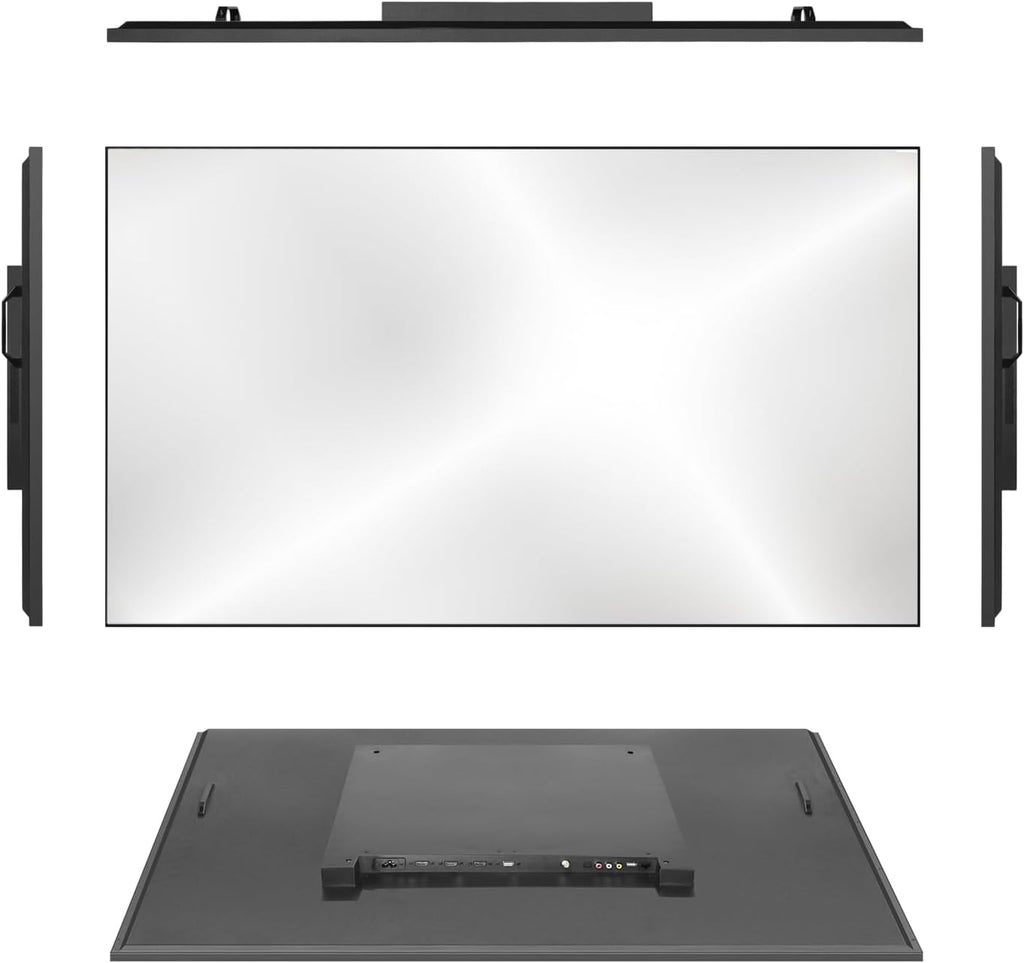 Soulaca 55 inches Smart Waterproof Mirror TV 4K UHD webOS Built-in ATSC DTV Tuner Voice Control, Large Bathroom & Indoor Hotel Resort Television Wall-Mount Big Screen Pool