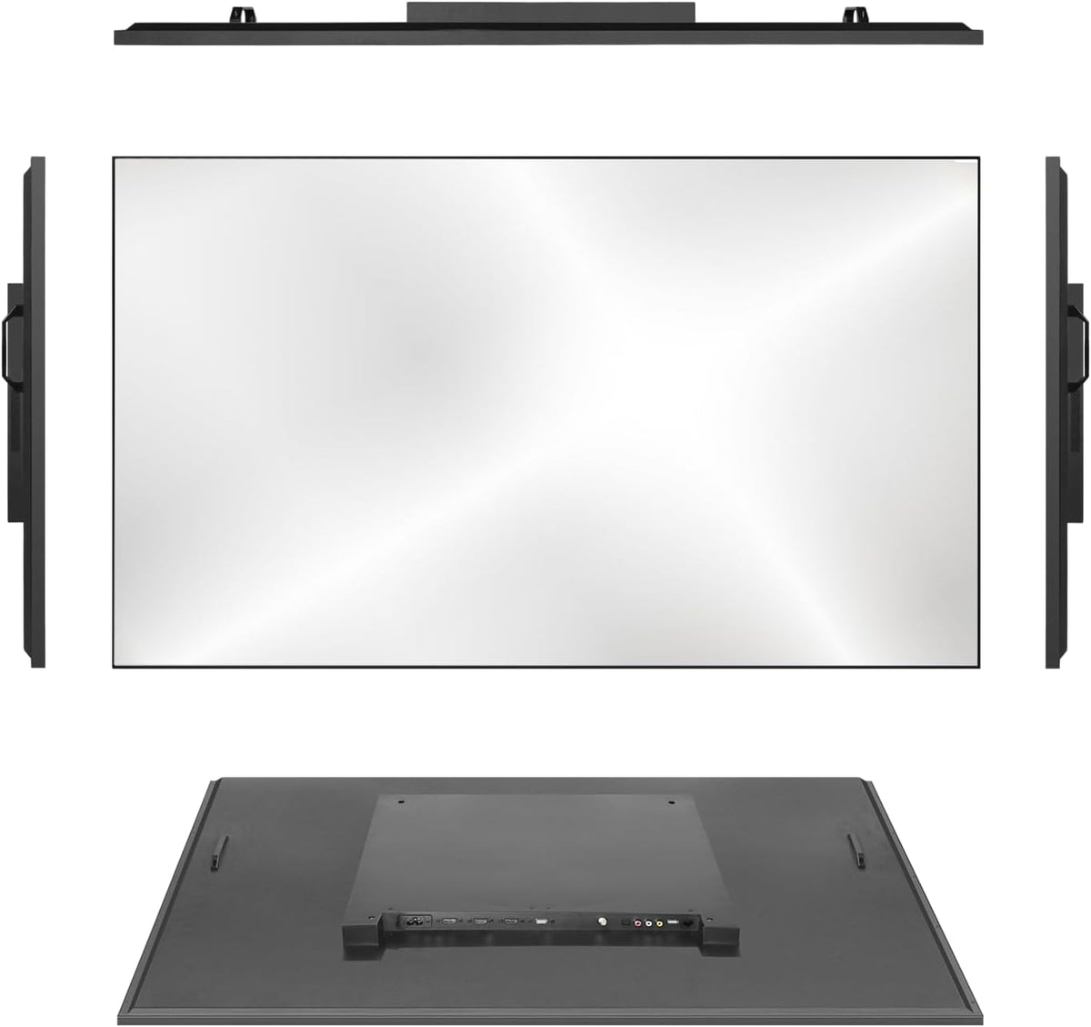Soulaca 55 inches Smart Waterproof Mirror TV 4K UHD webOS Built-in ATSC DTV Tuner Voice Control, Large Bathroom & Indoor Hotel Resort Television Wall-Mount Big Screen Pool