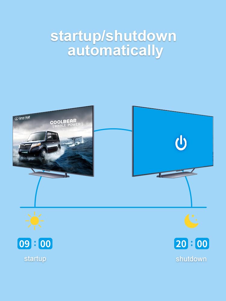 Smart Digital Signage Player with Non-Subscription CMS Software 7x24 Stable Auto Play Make TV Set Become LCD Display Andriod 4K Advertising Media Player(YM05)