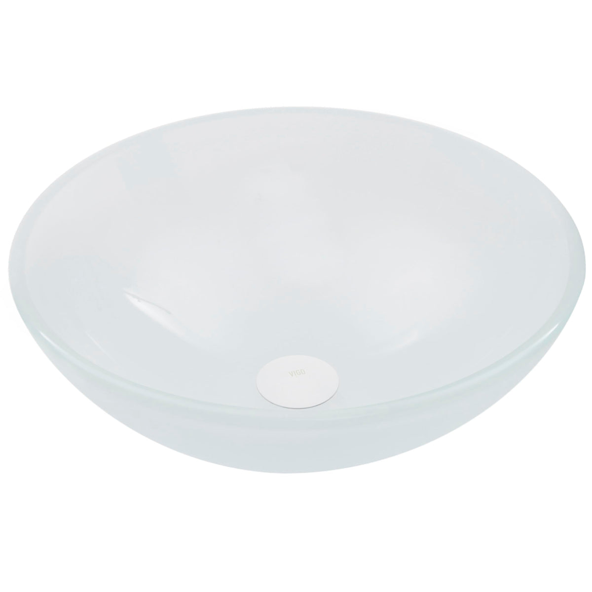Vigo Vessel Sink Copper - 17â Artistic Round Bowl Sink for Bathrooms, Tempered Glass Above Counter Bathroom Sink with NonStickShield, QuickDrain & TempGuard, Modern Luxury Design