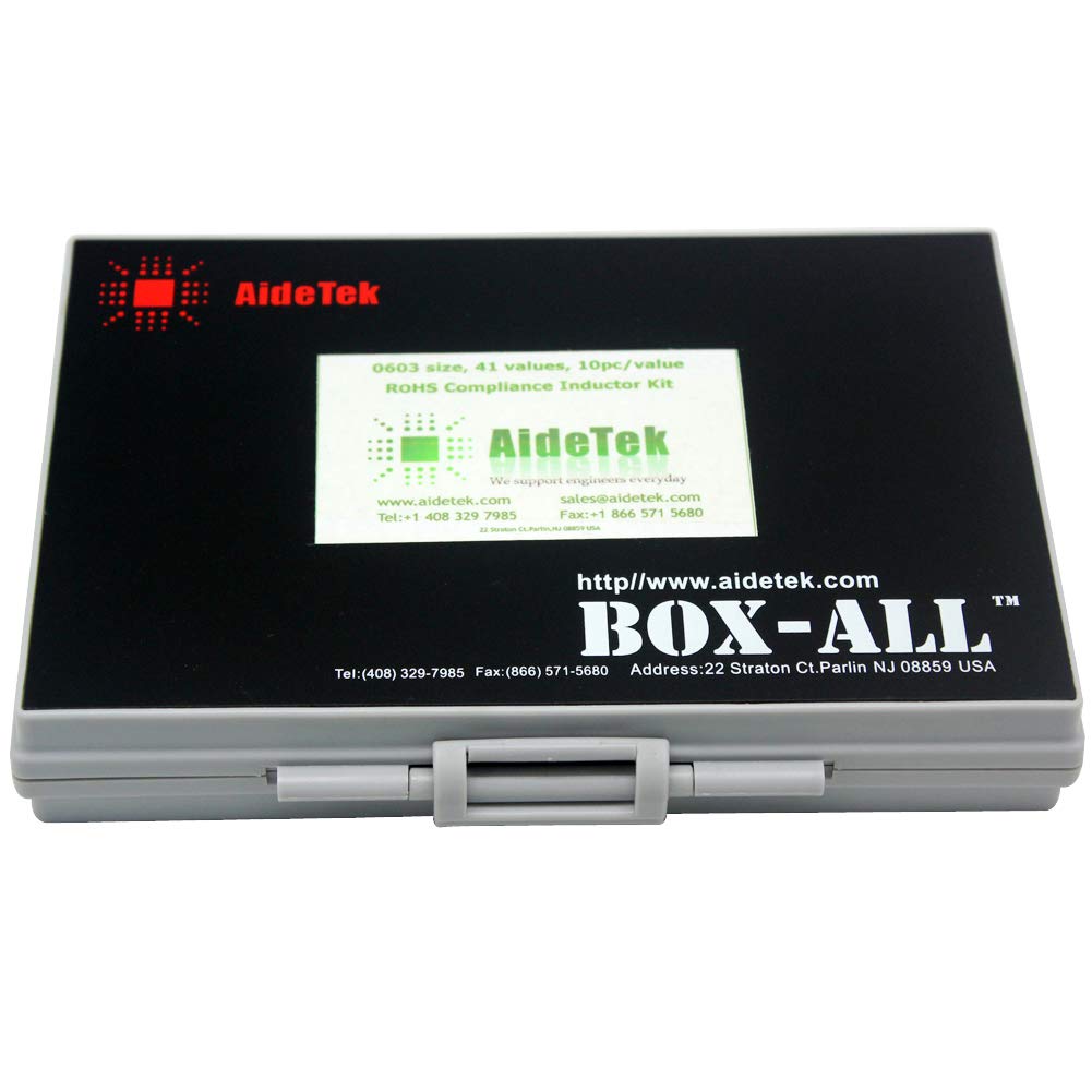 AideTek 37 Values 0805 Size 10PC/Value Inductor Kit 5% 2.7nH - 910nH