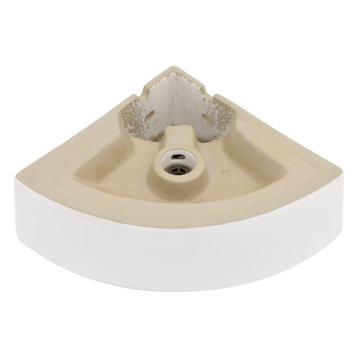 Lordear Wall Mounted Vessel Sink 16x11 Inch, U-Shape White Porcelain Bathroom Sink with Black Faucet and Support Pedestal Legs, Wall Hung Vanity Sink with Towel Rack for Small Bathrooms