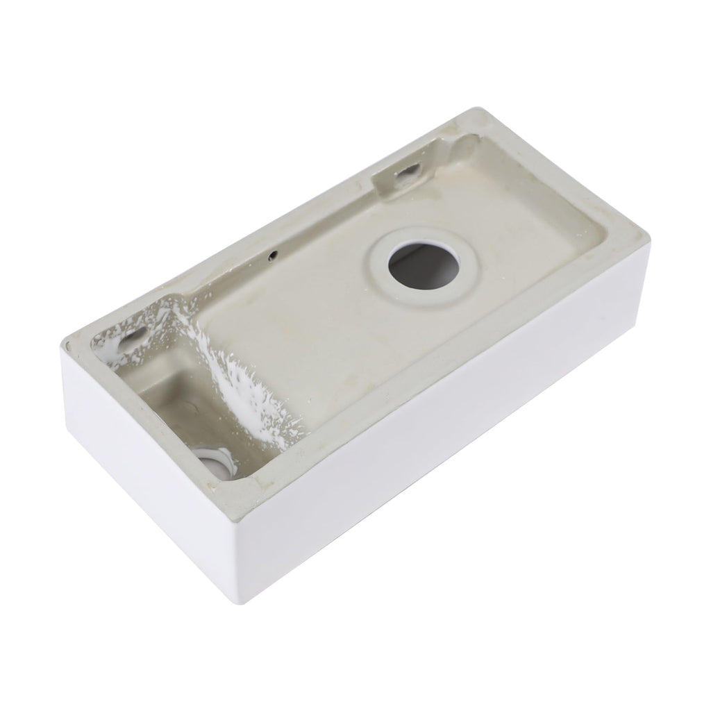 Sarlai Black Vessel Sink Rectangular - 24"x14" Modern Bathroom Vessel Sink Rectangle Above Counter Black Ceramic Porcelain Lavatory Vanity Sink Art Basin