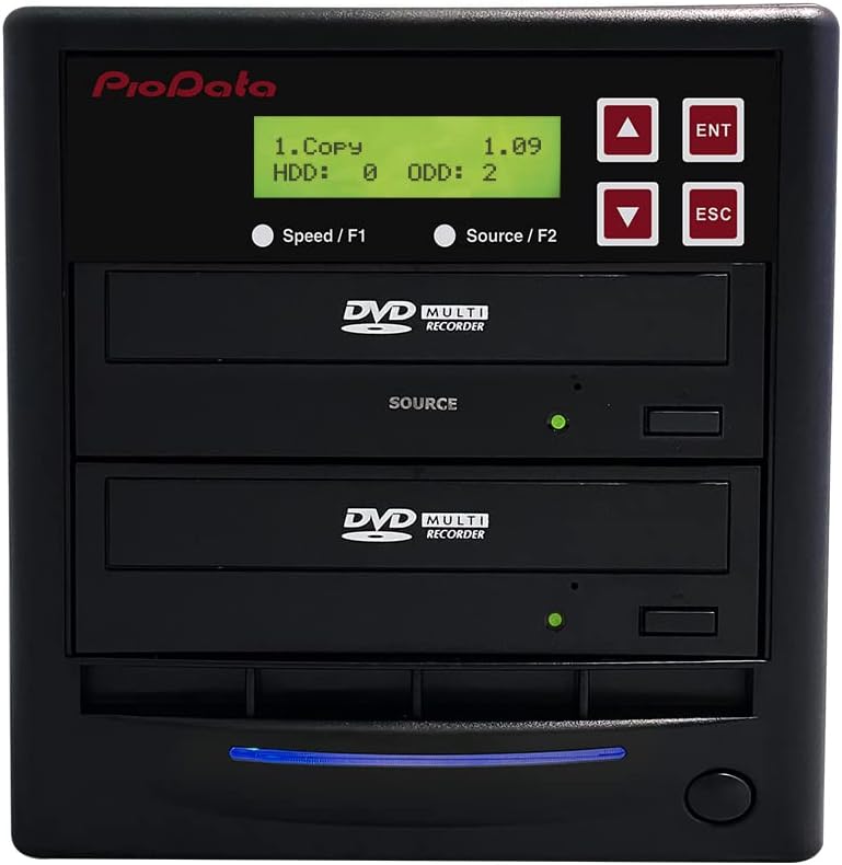 1 to 1 24X Burner M-Disc Support CD DVD Duplicator - Standalone Copier Duplication Tower PIO-S1T-DVD-BK