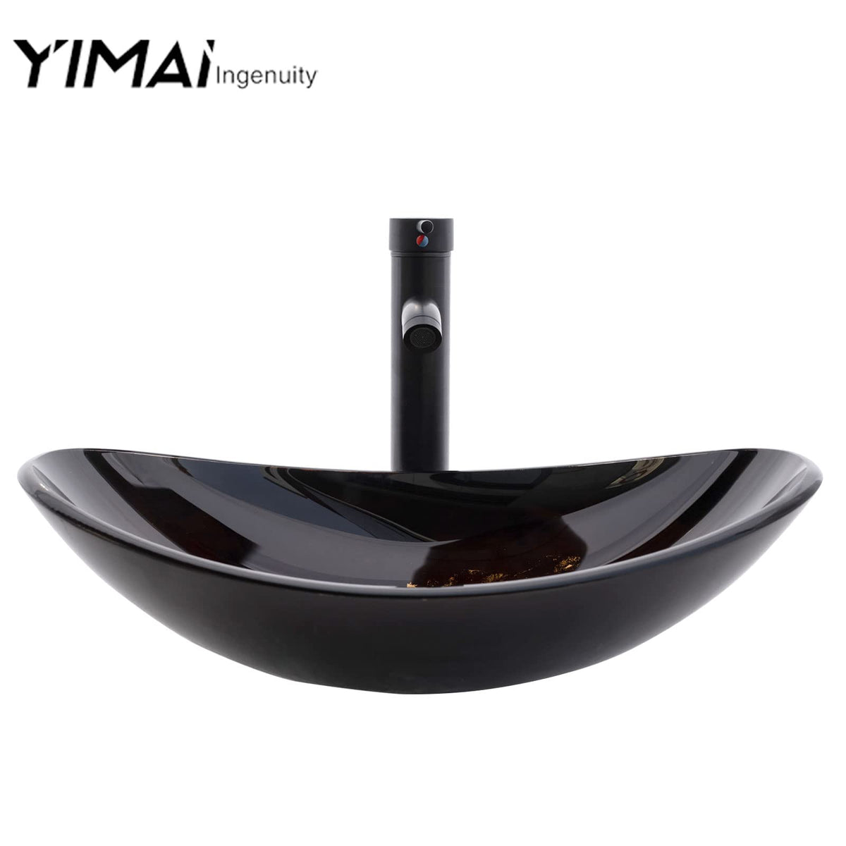 Vessel Sink Bathroom Sinks Tempered Glass Art Basin 20.8"x13.7" Oval Bowl Above Counter with Faucet and Pop-Up Drain Combo, Oval Clear Grey,Modern Countertop Bowl Sink
