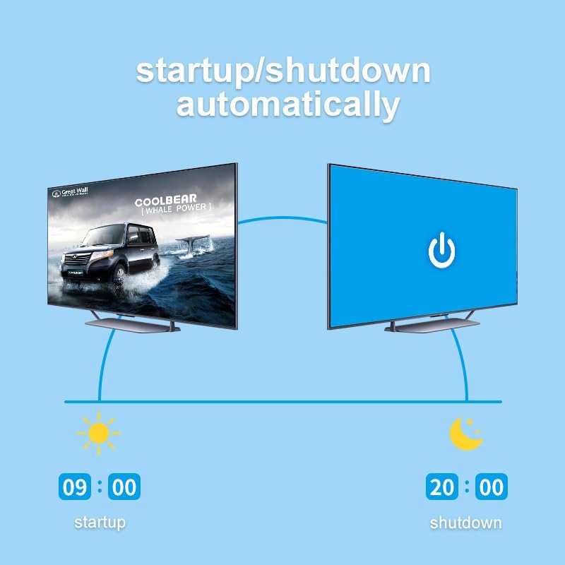 Smart Digital Signage Player with Non-Subscription CMS Software 7x24 Stable Auto Play Make TV Set Become LCD Display Andriod 4K Advertising Media Player(YM05)