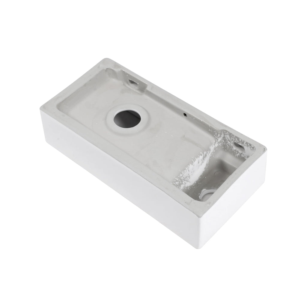 Sarlai Black Vessel Sink Rectangular - 24"x14" Modern Bathroom Vessel Sink Rectangle Above Counter Black Ceramic Porcelain Lavatory Vanity Sink Art Basin