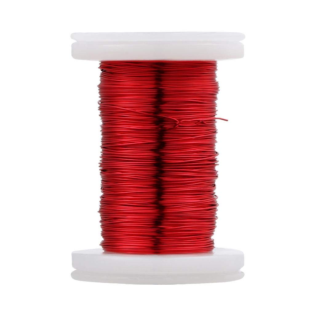 BNTECHGO 24 AWG Magnet Wire 3 lb Red Enameled Copper Wire 0.0197"(0.50mm)