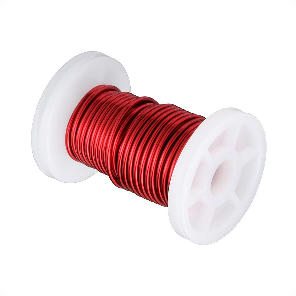 BNTECHGO 24 AWG Magnet Wire 3 lb Red Enameled Copper Wire 0.0197"(0.50mm)