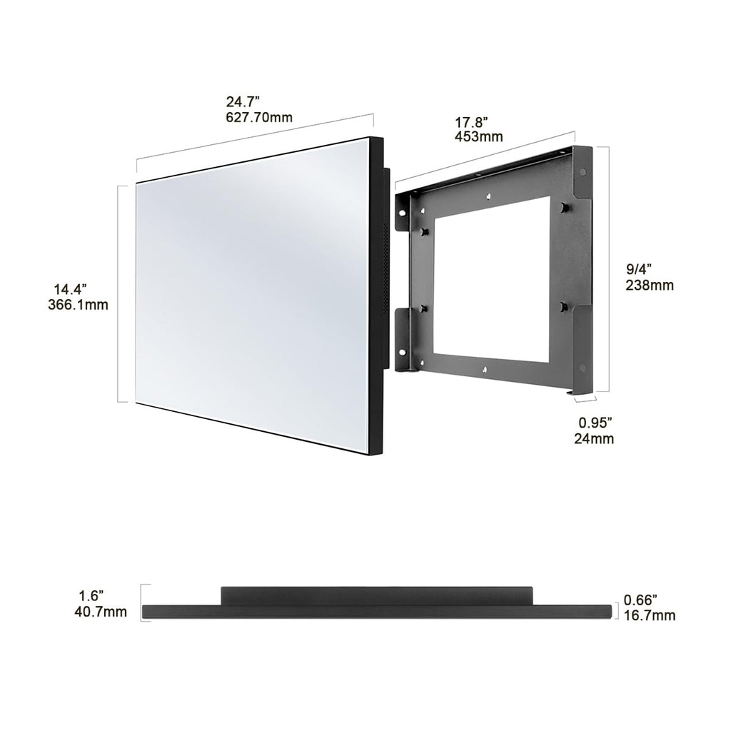 Soulaca 55 inches Smart Waterproof Mirror TV 4K UHD webOS Built-in ATSC DTV Tuner Voice Control, Large Bathroom & Indoor Hotel Resort Television Wall-Mount Big Screen Pool