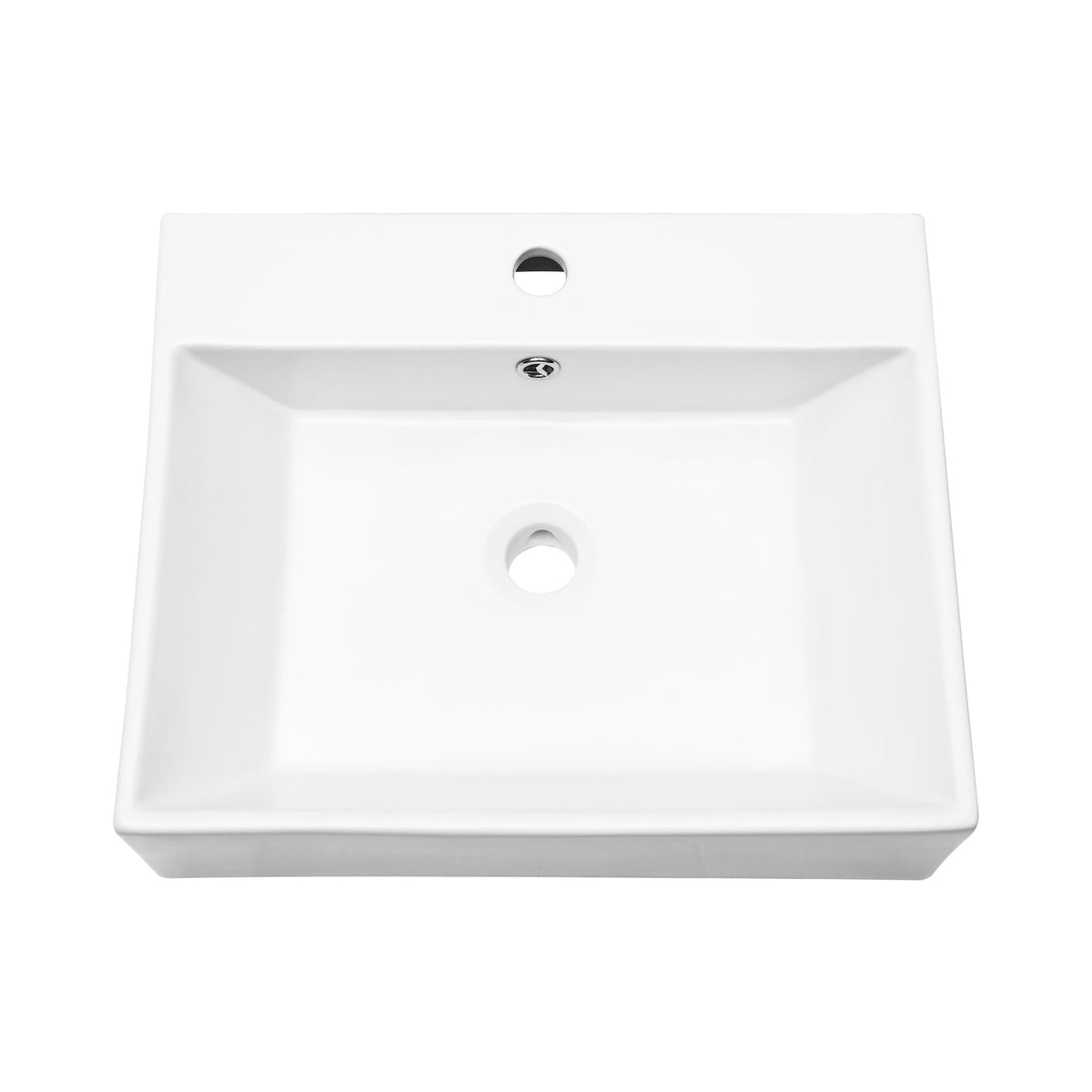 Sarlai Black Vessel Sink Rectangular - 24"x14" Modern Bathroom Vessel Sink Rectangle Above Counter Black Ceramic Porcelain Lavatory Vanity Sink Art Basin