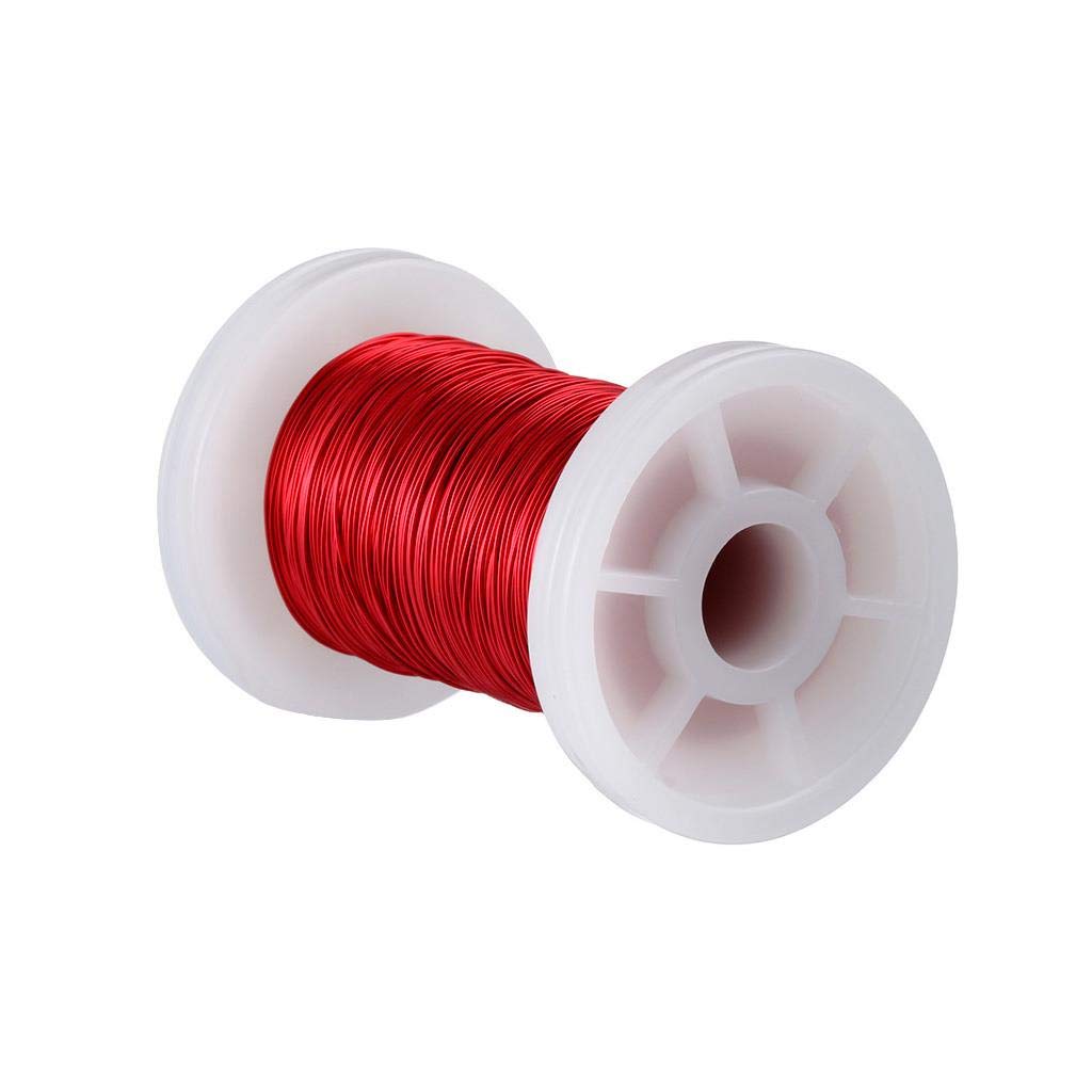 BNTECHGO 24 AWG Magnet Wire 3 lb Red Enameled Copper Wire 0.0197"(0.50mm)