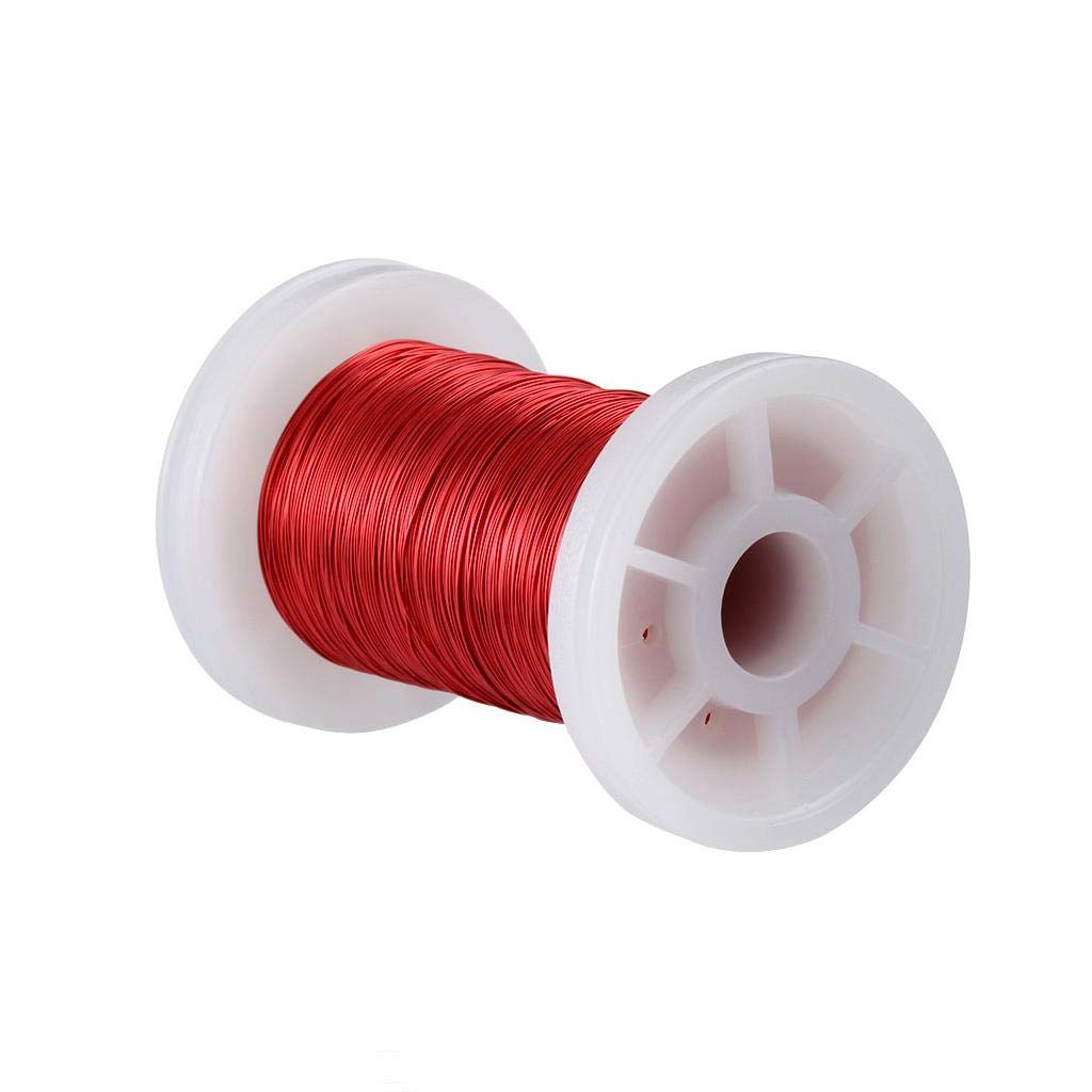 BNTECHGO 24 AWG Magnet Wire 3 lb Red Enameled Copper Wire 0.0197"(0.50mm)