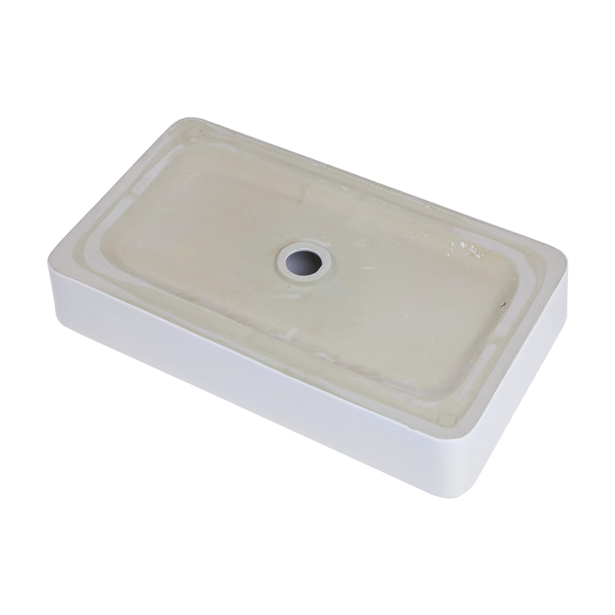 Sarlai Black Vessel Sink Rectangular - 24"x14" Modern Bathroom Vessel Sink Rectangle Above Counter Black Ceramic Porcelain Lavatory Vanity Sink Art Basin
