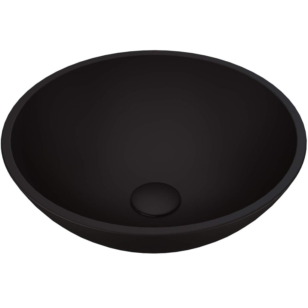 Vigo Vessel Sink Copper - 17â Artistic Round Bowl Sink for Bathrooms, Tempered Glass Above Counter Bathroom Sink with NonStickShield, QuickDrain & TempGuard, Modern Luxury Design
