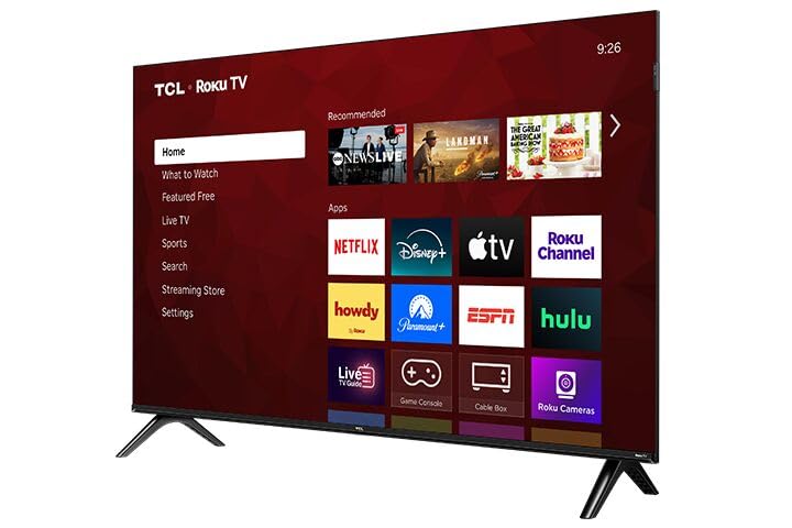 TCL 32-Inch Class R3D Series QLED Roku Smart TV | FullView Bezel-Less Design, Google Cast & AirPlay 2 | Television for Bedroom, Dorm & Kitchen (32R3D, 2026) Streaming Live Local News, Sports & Movies