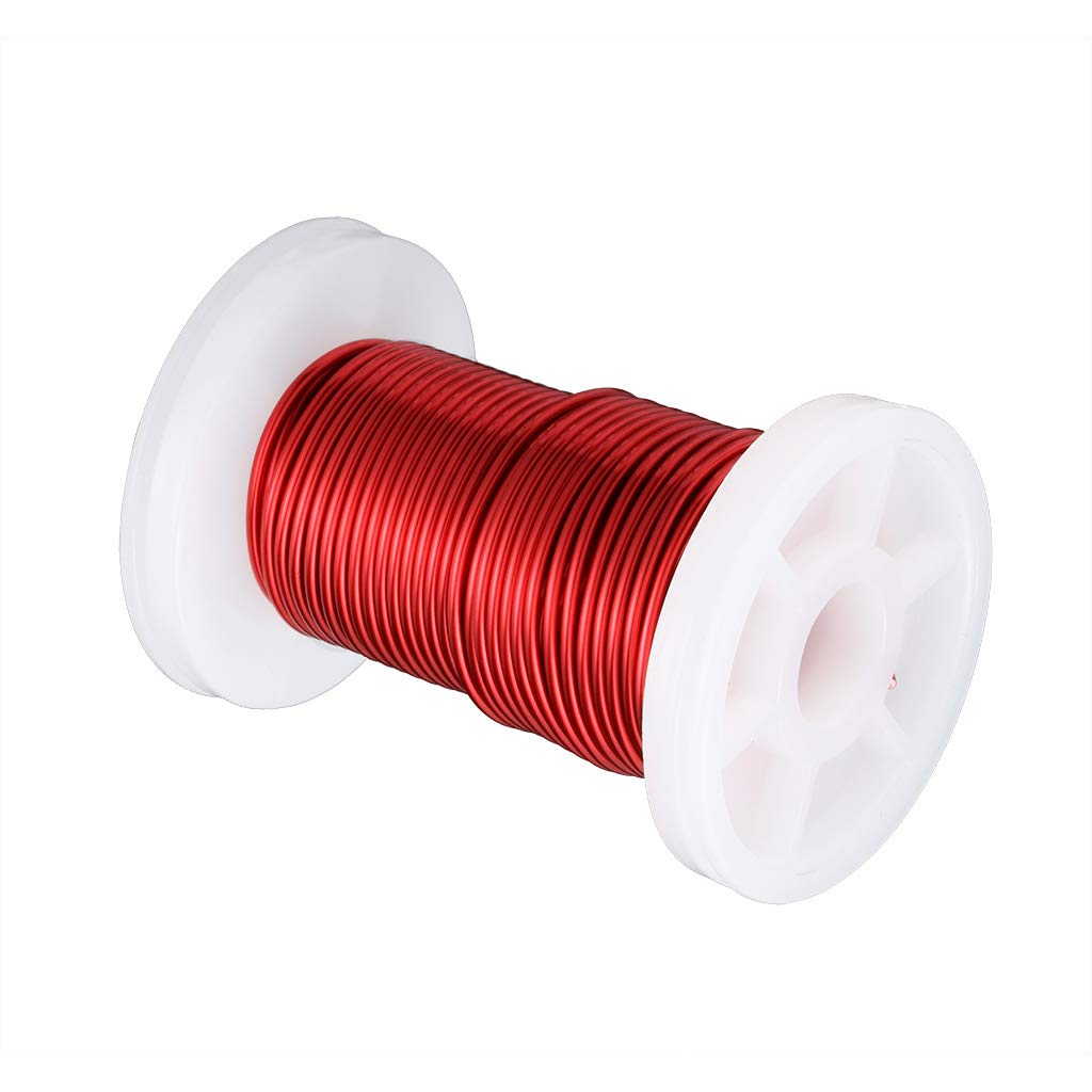 BNTECHGO 24 AWG Magnet Wire 3 lb Red Enameled Copper Wire 0.0197"(0.50mm)