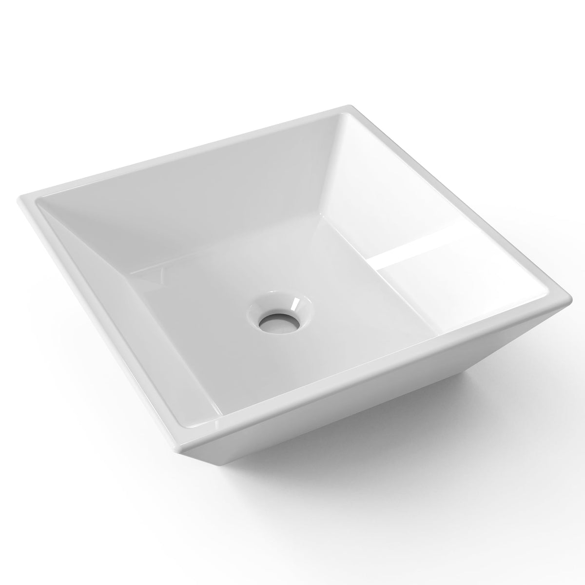 KES Matte Black 20 Inch Bathroom Vessel Sink Above Counter Rectangular Countertop Sink for Cabinet Lavatory Vanity, Ceramic, BVS123S50-BK