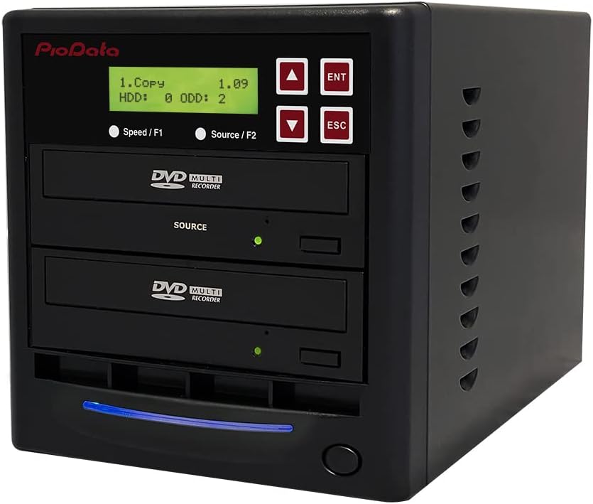 1 to 1 24X Burner M-Disc Support CD DVD Duplicator - Standalone Copier Duplication Tower PIO-S1T-DVD-BK