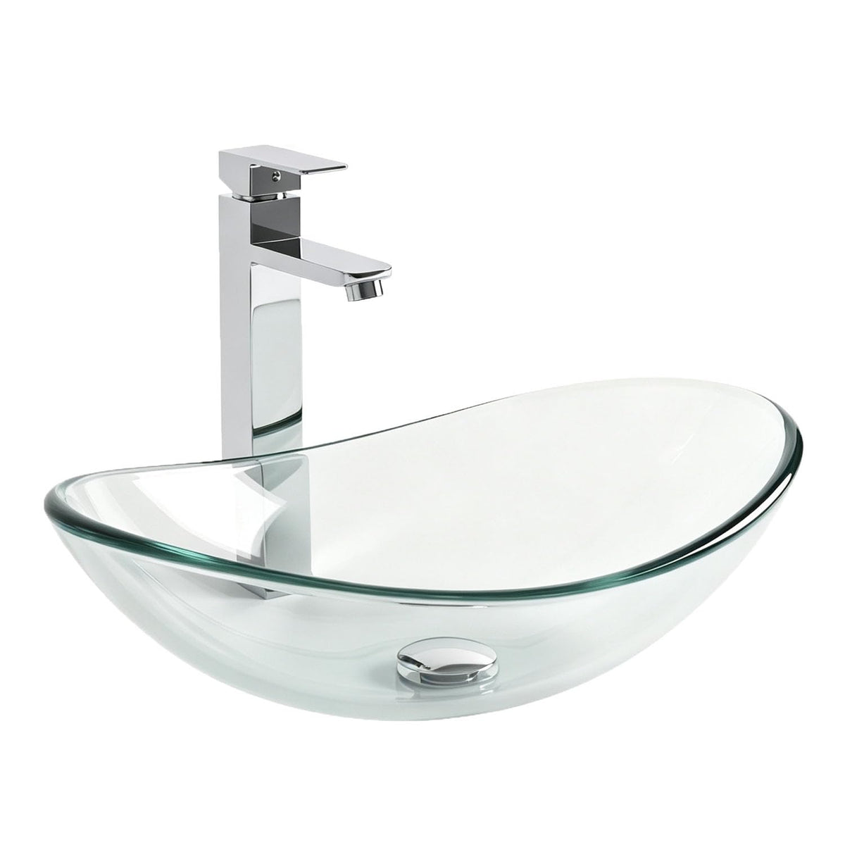 Bathroom Leaf Shape Artistic Glass Vessel Sink, Brown