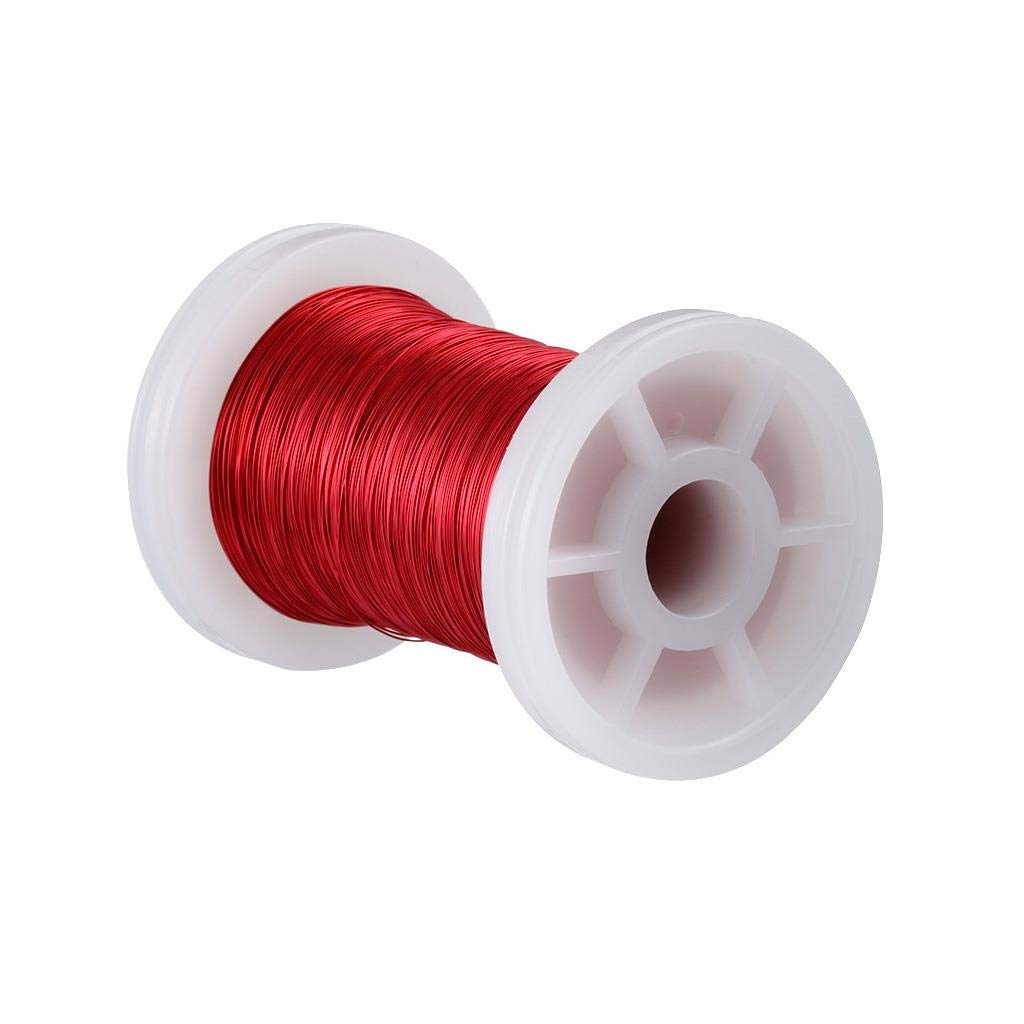 BNTECHGO 24 AWG Magnet Wire 3 lb Red Enameled Copper Wire 0.0197"(0.50mm)
