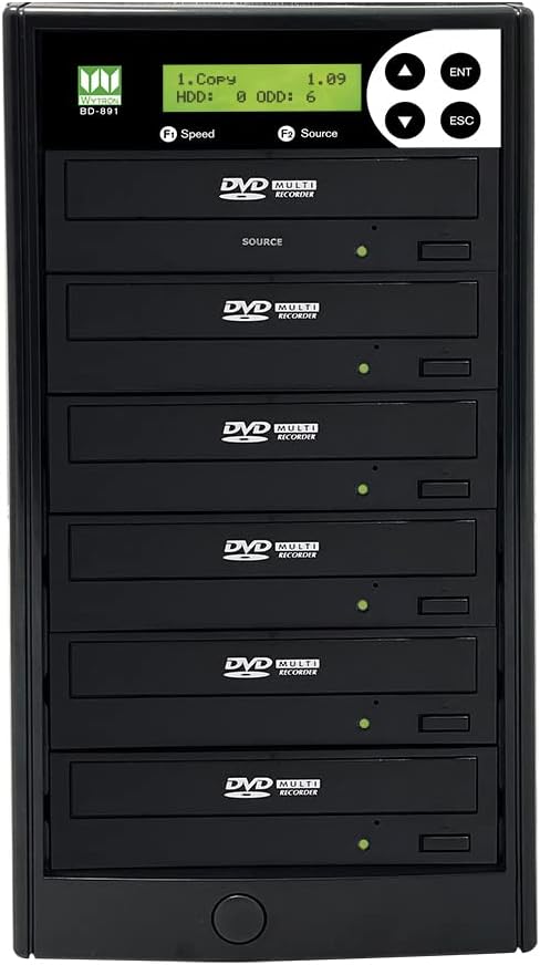 1 to 5 DVD Duplicator SATA CD DVD Burner Standalone Copier