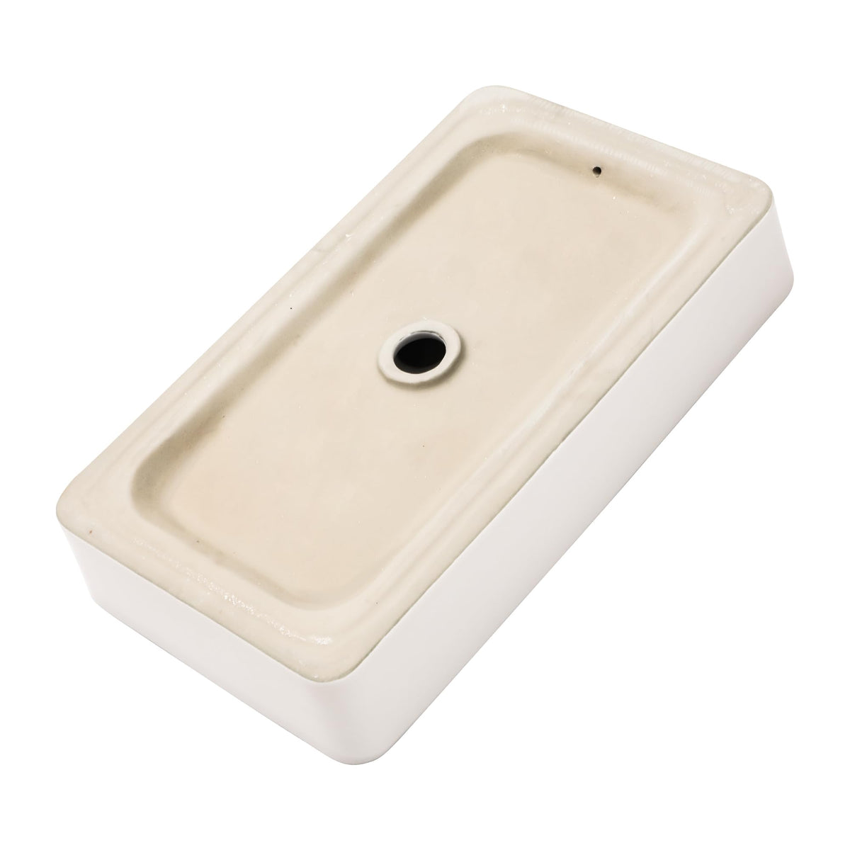 Sarlai Black Vessel Sink Rectangular - 24"x14" Modern Bathroom Vessel Sink Rectangle Above Counter Black Ceramic Porcelain Lavatory Vanity Sink Art Basin