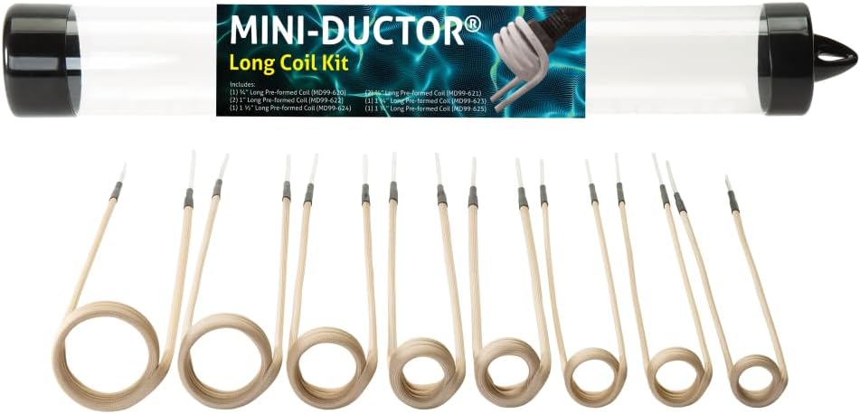 Induction Innovations - Long Coil Kit (MD99-675) - Accessory for Mini-DuctorÂ® Series & InductorÂ® Series U-555 - One 3/4â³ coil, Two 7/8â³ coils, Two 1â³ coils, One 1 1/4â³, one 1 1/2â³ & one 1 3/4" coils