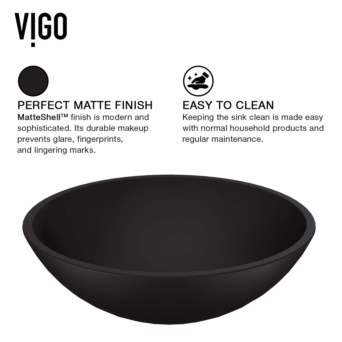 Vigo Vessel Sink Copper - 17â Artistic Round Bowl Sink for Bathrooms, Tempered Glass Above Counter Bathroom Sink with NonStickShield, QuickDrain & TempGuard, Modern Luxury Design