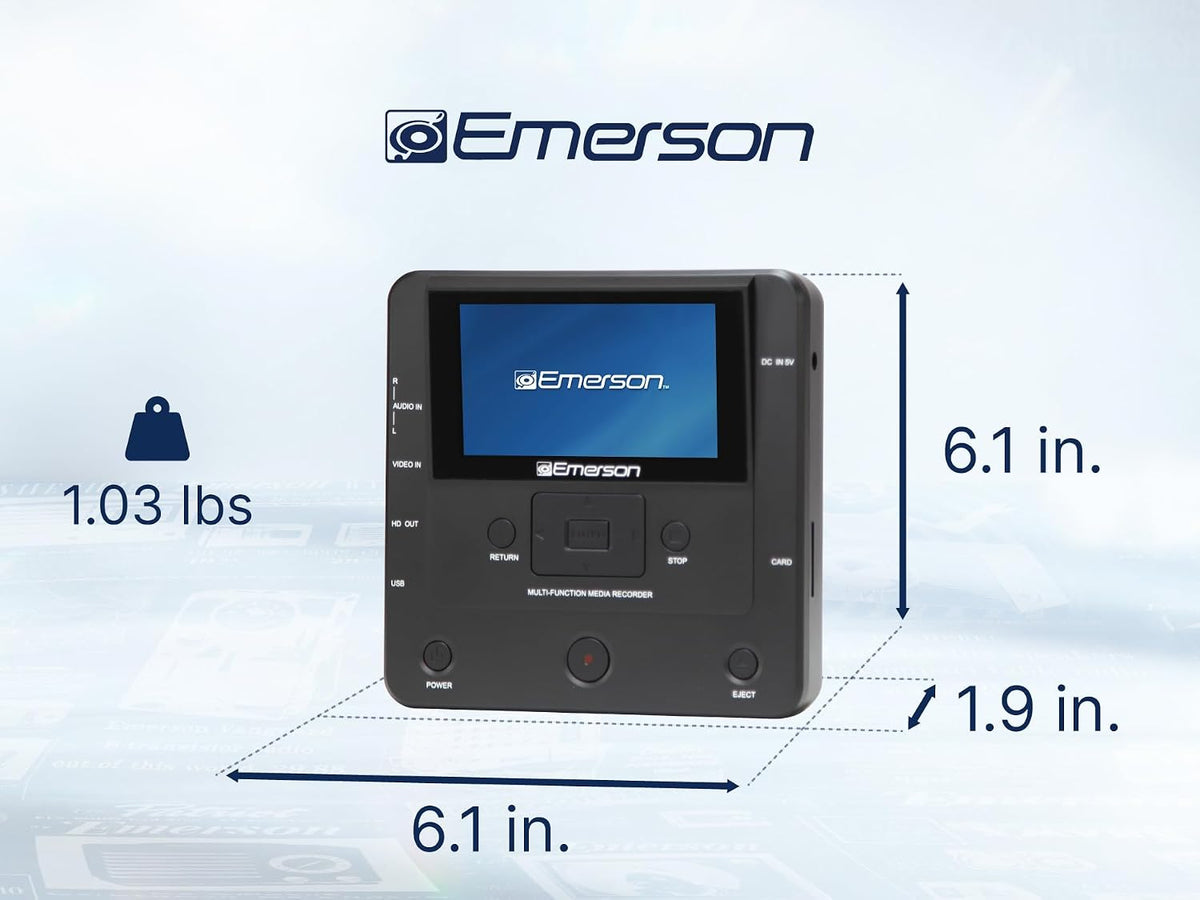 Emerson EMT-1200 Multimedia Recorder, 4.3-Inch