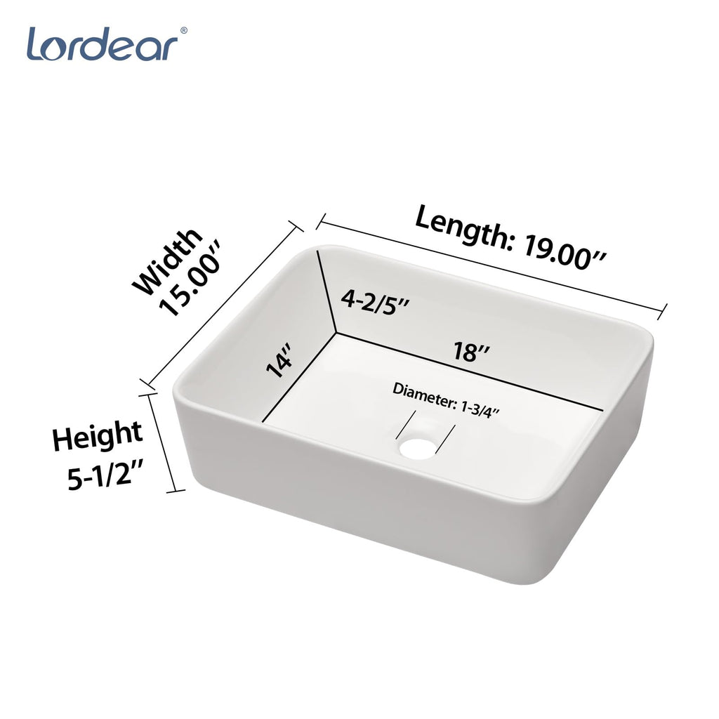 Lordear Wall Mounted Vessel Sink 16x11 Inch, U-Shape White Porcelain Bathroom Sink with Black Faucet and Support Pedestal Legs, Wall Hung Vanity Sink with Towel Rack for Small Bathrooms