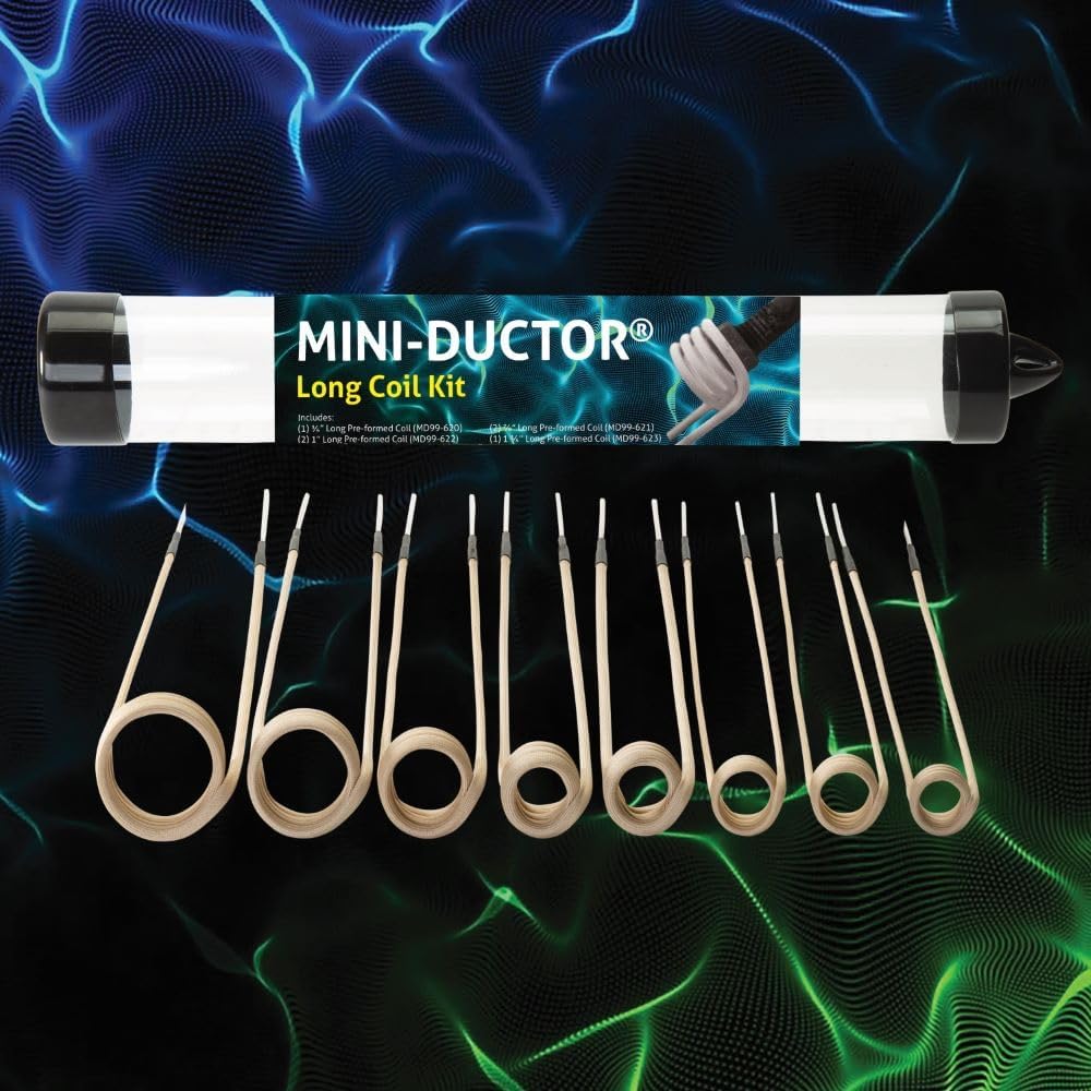 Induction Innovations - Long Coil Kit (MD99-675) - Accessory for Mini-DuctorÂ® Series & InductorÂ® Series U-555 - One 3/4â³ coil, Two 7/8â³ coils, Two 1â³ coils, One 1 1/4â³, one 1 1/2â³ & one 1 3/4" coils