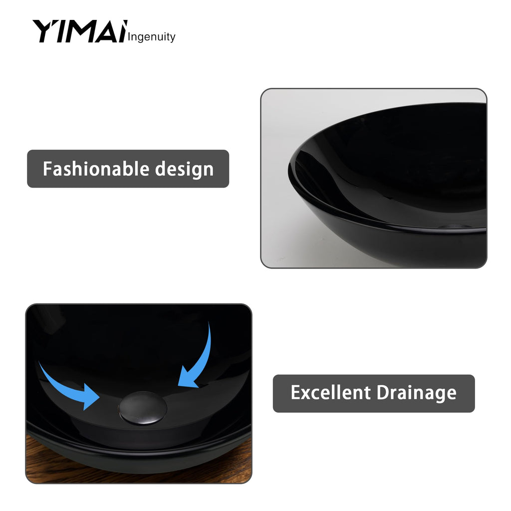Design Vessel Sink Concrete Bathroom Sink above Counter Small Vessel Sink Bathroom Sink Bowl Countertop Modern Sinks with Faucet and Drain Combo 15.7" Round Gray