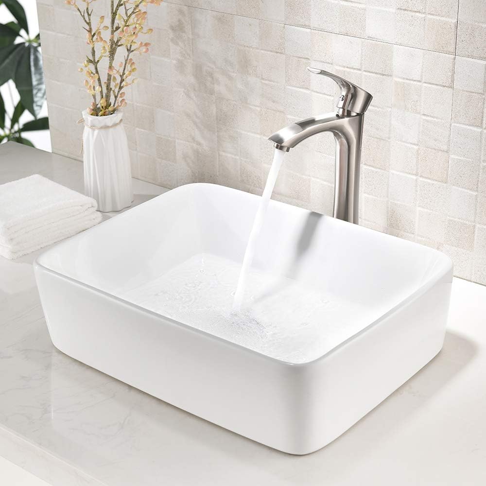 20 inch Black Vessel Sink Rectangular 20x14 Bathroom Above Counter