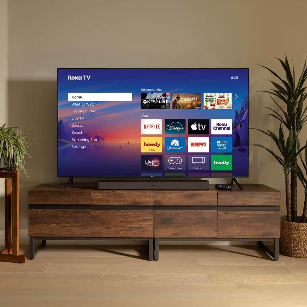 Roku Select Series 4K QLED Smart TV Bundle with HDMI & CPS Plan (55)