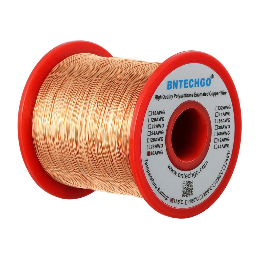 BNTECHGO 28AWG Magnet Wire 3lb Natural Enameled Copper Wire 0.0122"(0.31mm)