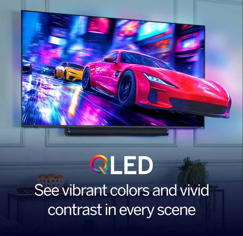 VIZIO 43" V-Series Quantum 4K QLED Smart TV with Dolby Vision HDR, WiFi 6, HDMI VRR, and Home Screen VQD43R-1004 (Renewed)