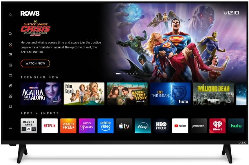 VIZIO 43" V-Series Quantum 4K QLED Smart TV with Dolby Vision HDR, WiFi 6, HDMI VRR, and Home Screen VQD43R-1004 (Renewed)