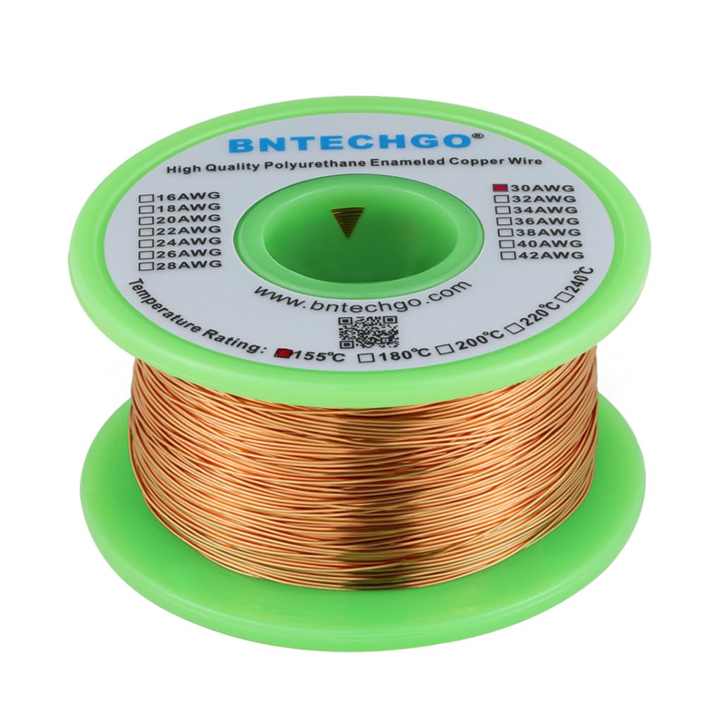 BNTECHGO 28AWG Magnet Wire 3lb Natural Enameled Copper Wire 0.0122"(0.31mm)