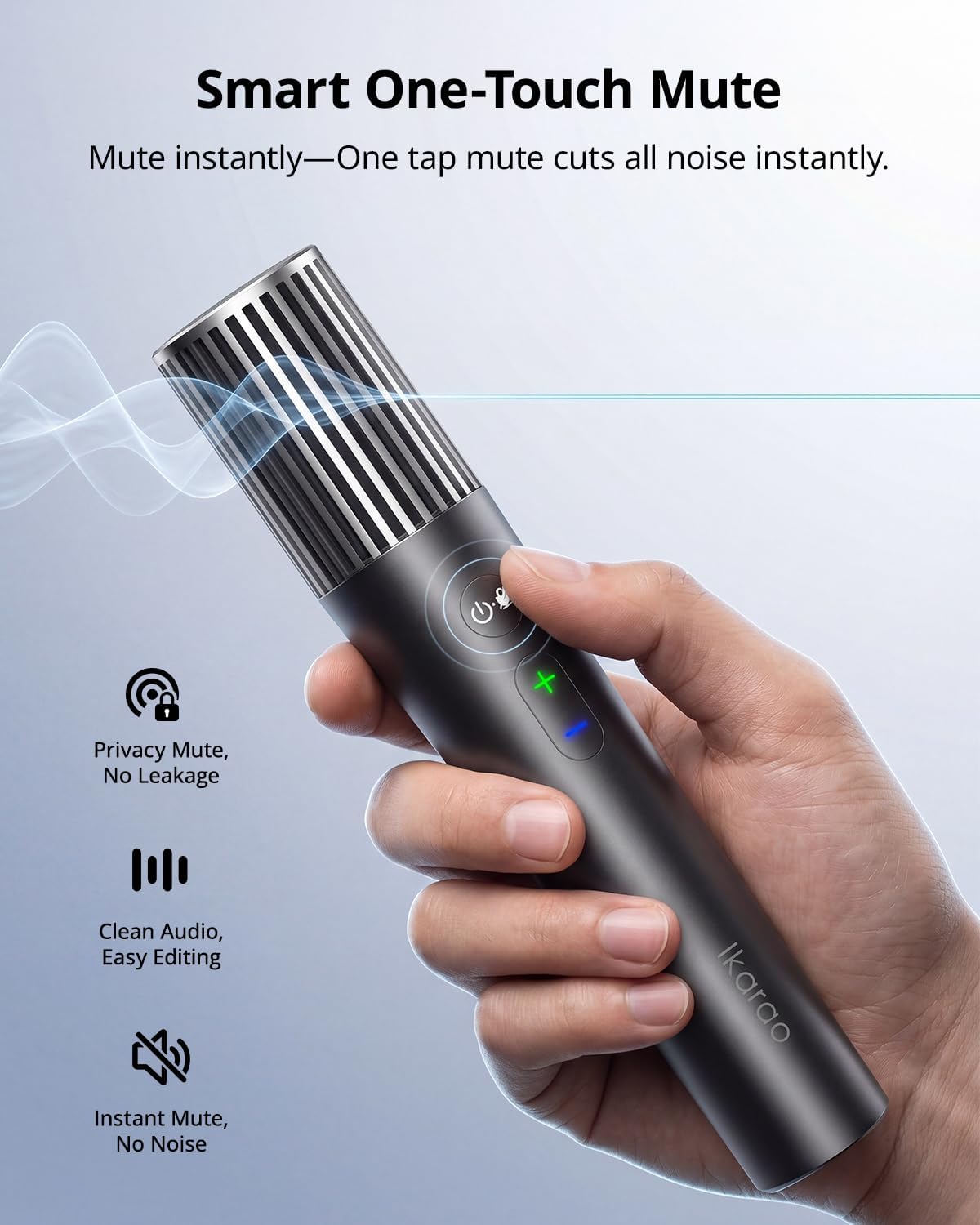 Ikarao Wireless Karaoke Microphone, UV Self-Cleaning Case, 2 Mics for JBL