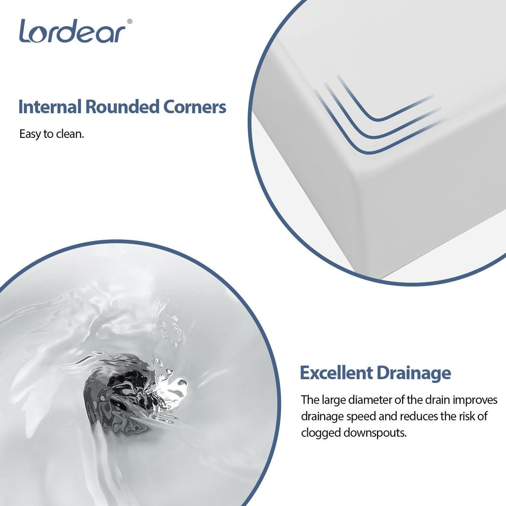 Lordear Wall Mounted Vessel Sink 16x11 Inch, U-Shape White Porcelain Bathroom Sink with Black Faucet and Support Pedestal Legs, Wall Hung Vanity Sink with Towel Rack for Small Bathrooms