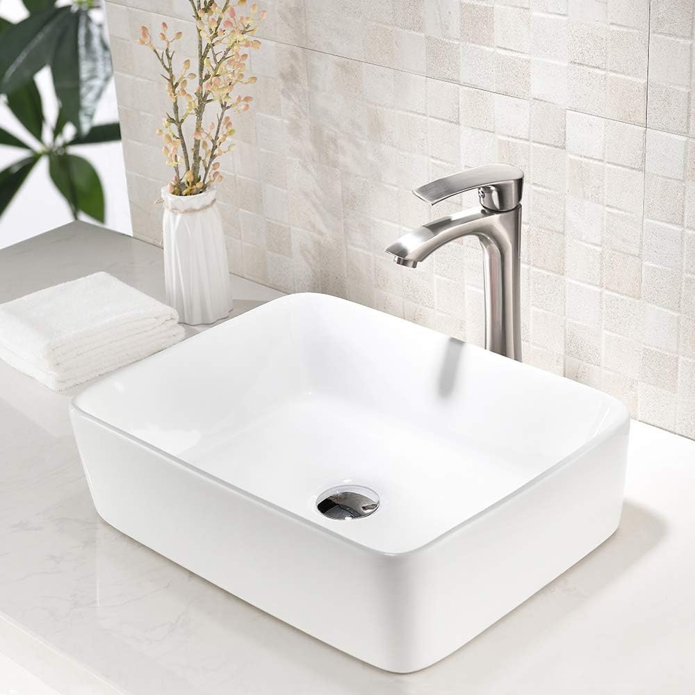 20 inch Black Vessel Sink Rectangular 20x14 Bathroom Above Counter