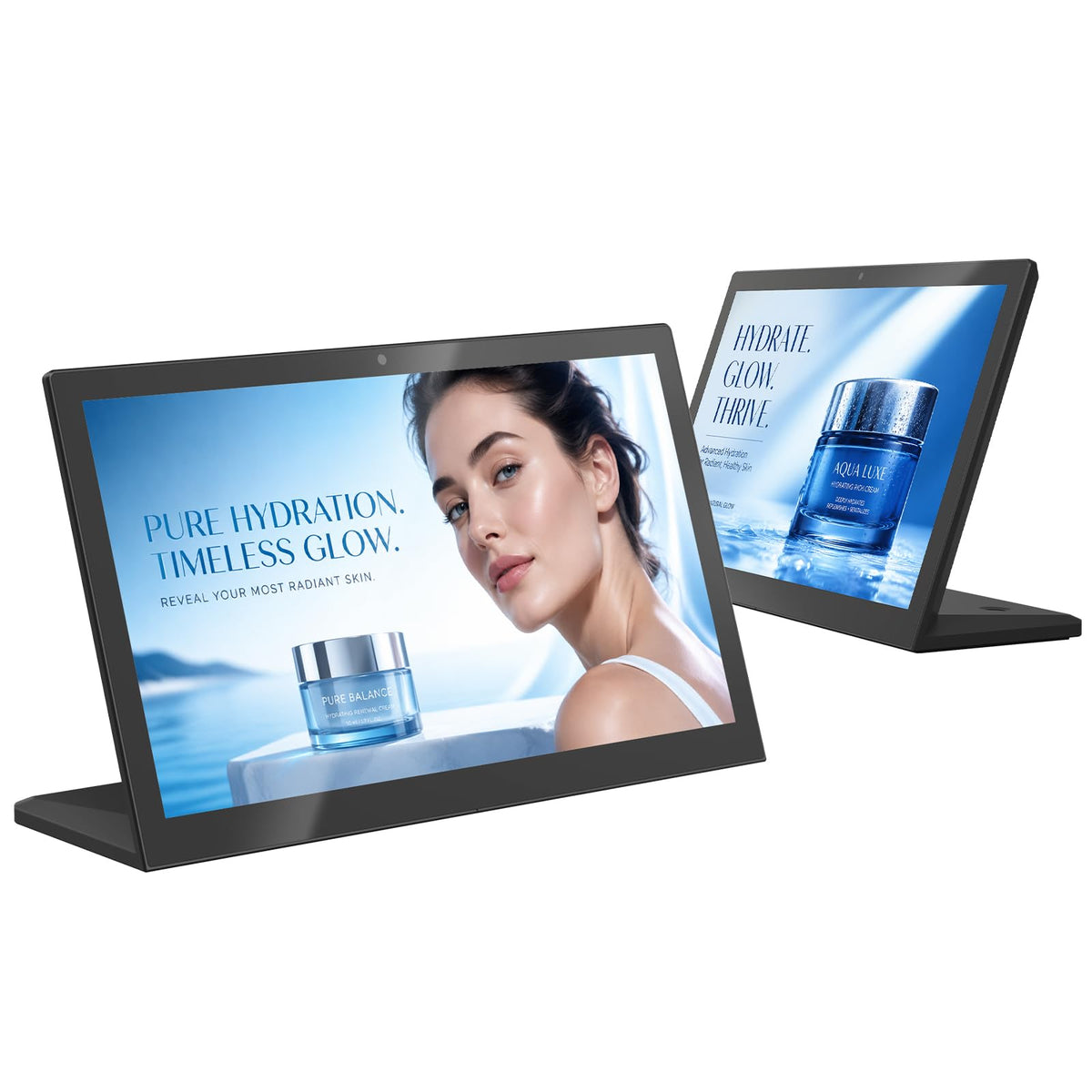 10.1 Inch Android Digital Signage Display, Tabletop Touchscreen Kiosk, Countertop Digital Menu Board with WiFi USB, Desktop Advertising Screen for Restaurants, Retail, Reception