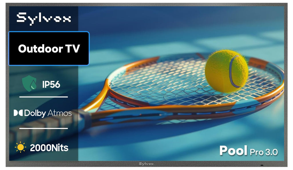SYLVOX Outdoor TV, 85'' Mini LED QLED, 3500 Nits Extreme Brightness, 120Hz